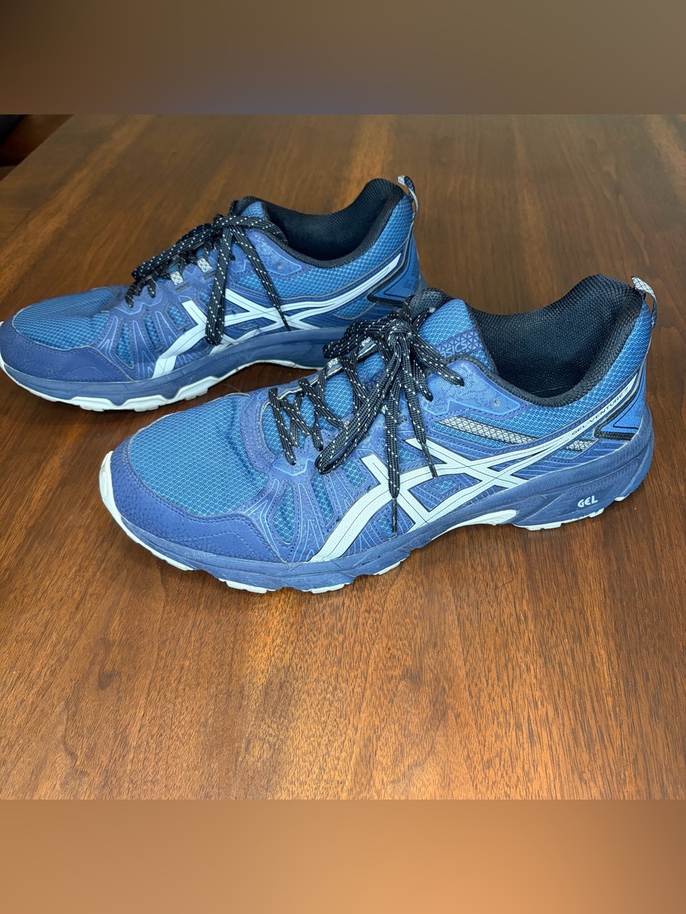 ASICS GEL-Venture 7 Mens sz 13 Trail Running Sneakers Peacoat Blue 1011A560